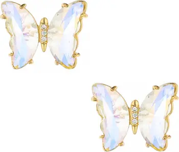 Butterfly Stud Earrings, $35