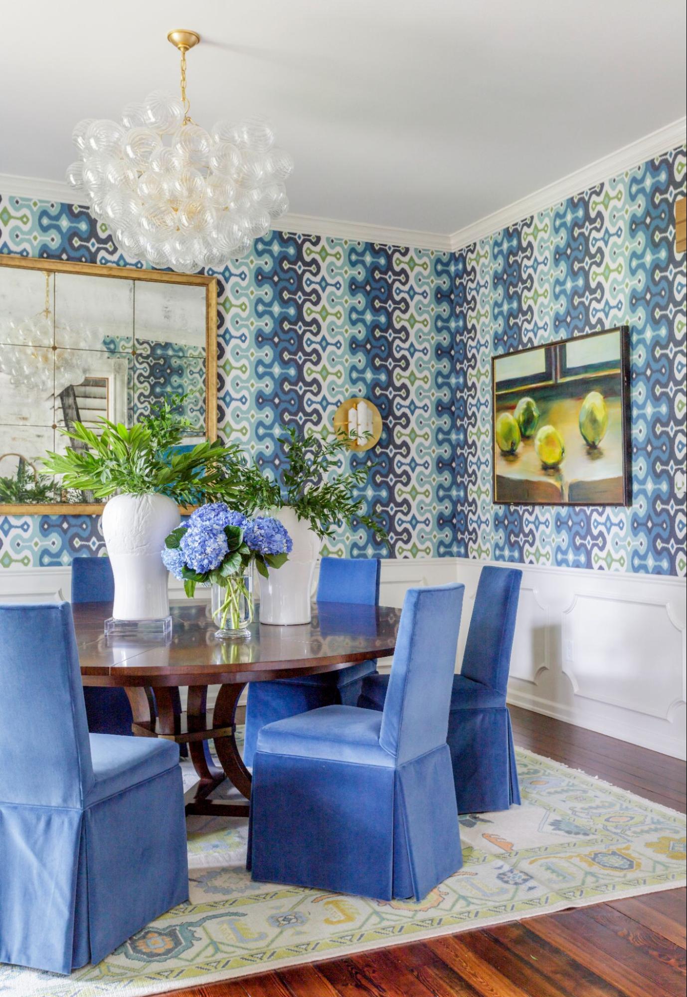 blue dining room 